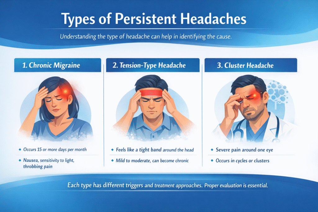 Persistent headache types explained